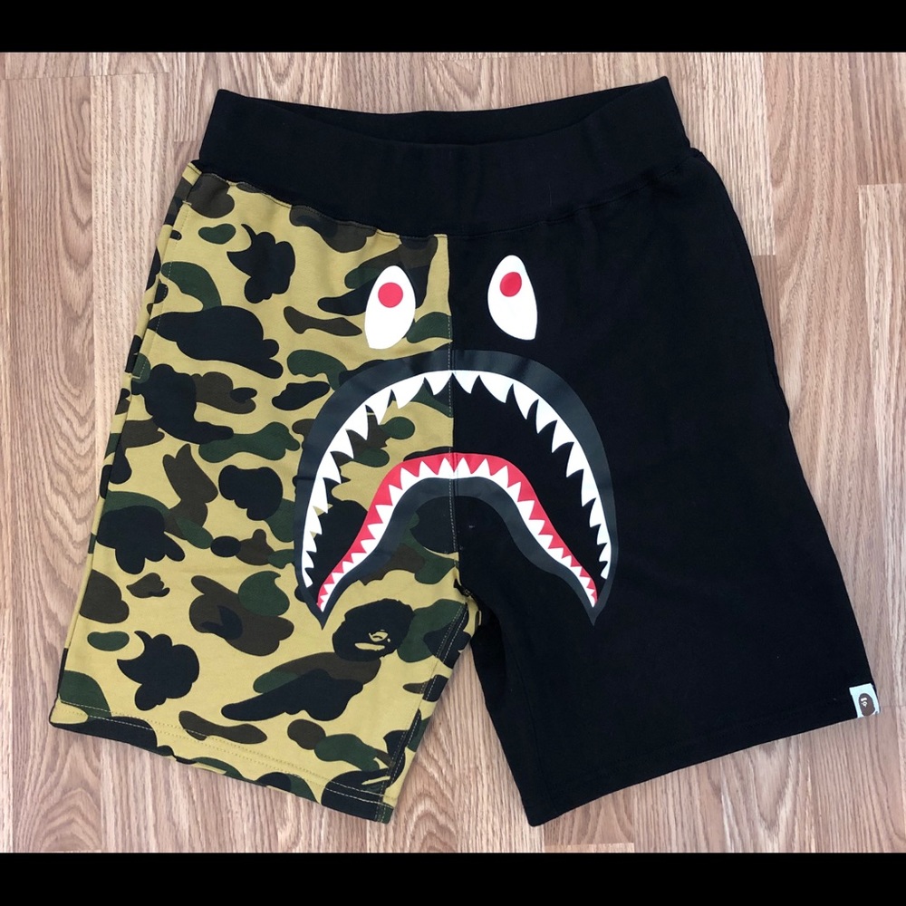Bape First Half Camo Shorts